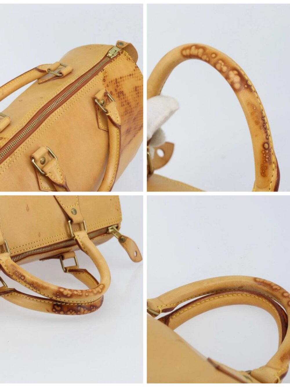 LOUIS VUITTON Nomad leather Speedy 30 Hand Bag Beige M85392 LV Auth 173756 - Picture 16 of 16